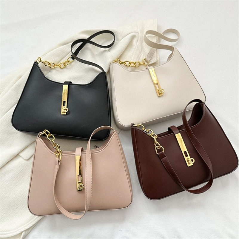 PU Leather Solid Color Handbag for Women Trendy Zipper Shoulder Bag Versatile Underarm Bag for Casual 250627