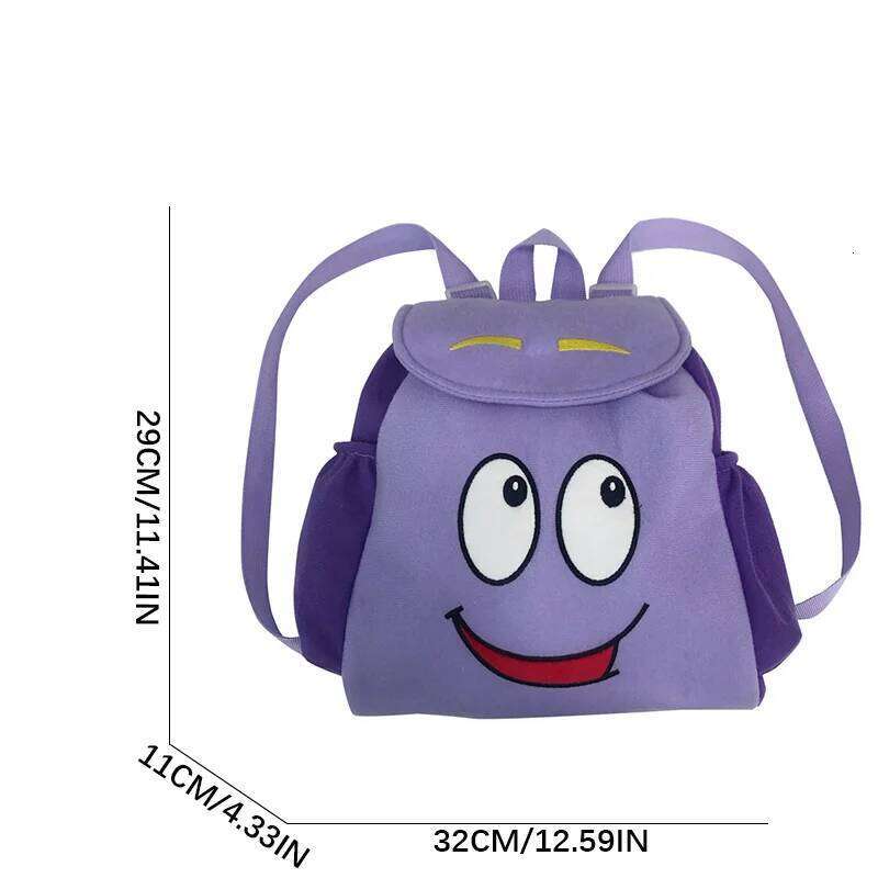 Dora Explorer Backpack Rescue Bag with Map,Pre-Kindergarten Toys Purple Christmas Gifts