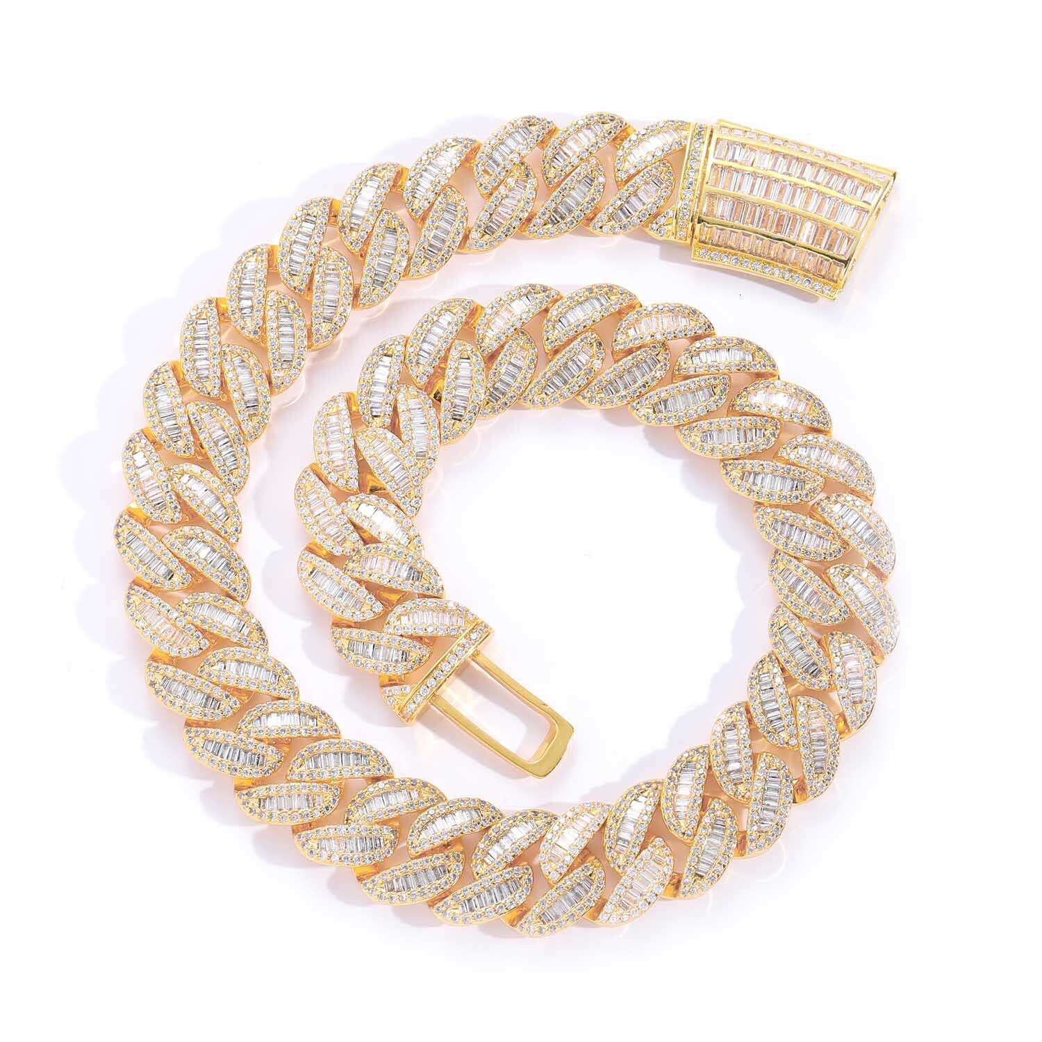 Luxury Jewelry Hip Hop 20mm Top VVS Moissanite Miami Cuban Link Chain Heavy Duty Bold Men's Bling Bling Necklace Pass the diamond tester