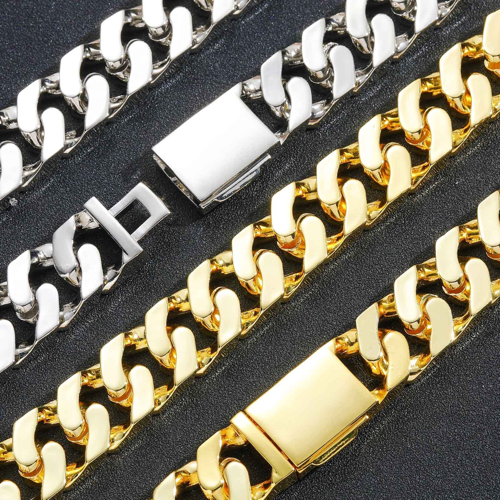 Hip Hop 16mm Geometric Cuban Chain Men's Iced Out Top Grade Moissanite Accessory Pass the diamond tester