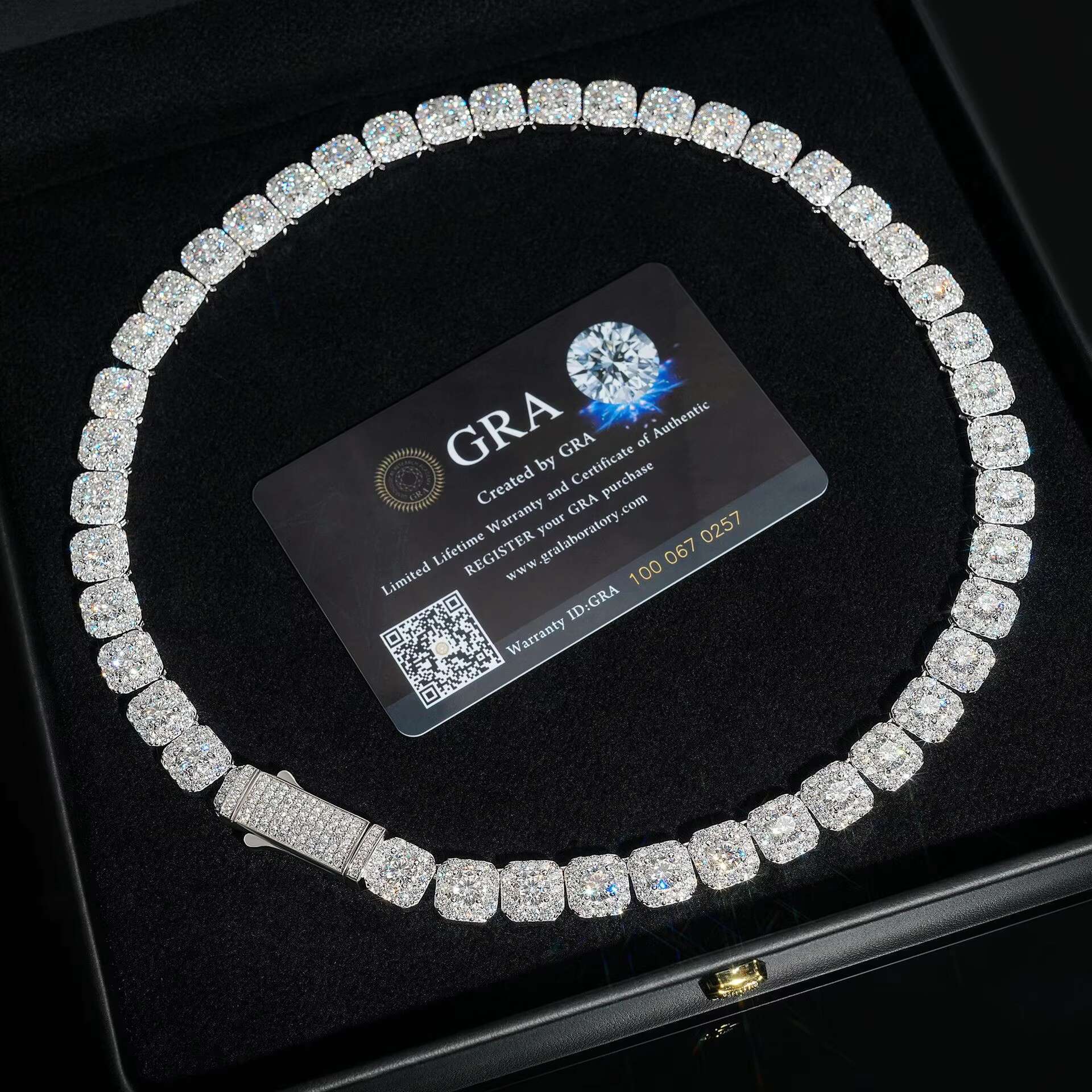 Factory Wholesale VVS Moissanite Iced Out Diamond Real Gold Custom Tennis Chain Bracelet 6mm White Gold 10K 14K Gold