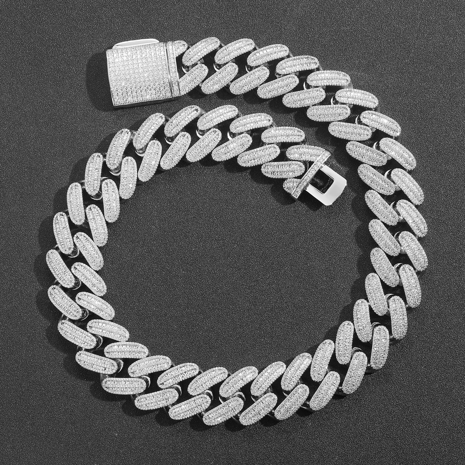 26mm Heavy Duty VVS Moissanite Iced Out Cuban Chain Hip Hop Cool Choker Men's Bling Bling Necklace Pass the diamond tester
