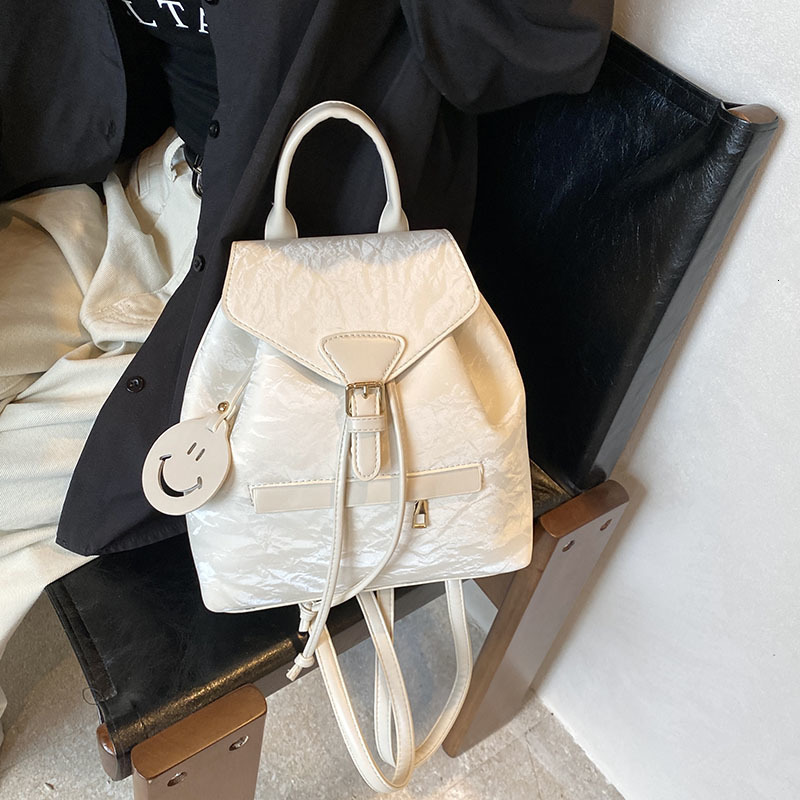 Double Shoulder Woven Texture Women's Backpack Free Shipping Designer Simple And Fashionable College Student Backpack Splicing Large Capacity Han