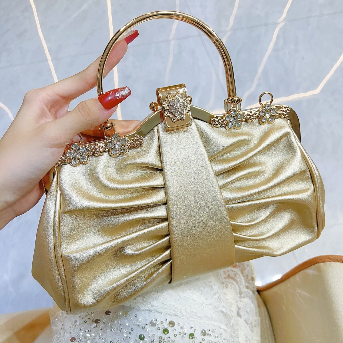 New Cross border Women s trend Party Handbag with Water Diamond Elegant Social Style Women s Shoulder Bag Designer Bag trend Women s Crossbody Bag