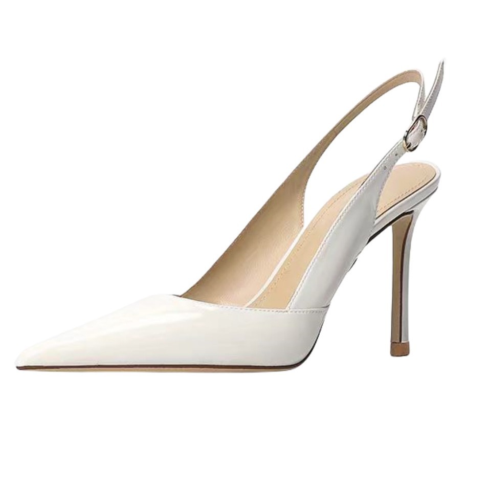 Women's Peep Toe Dress Sandals - 7cm Slim Heel Office Pumps with Adjustable Ankle Strap C260204