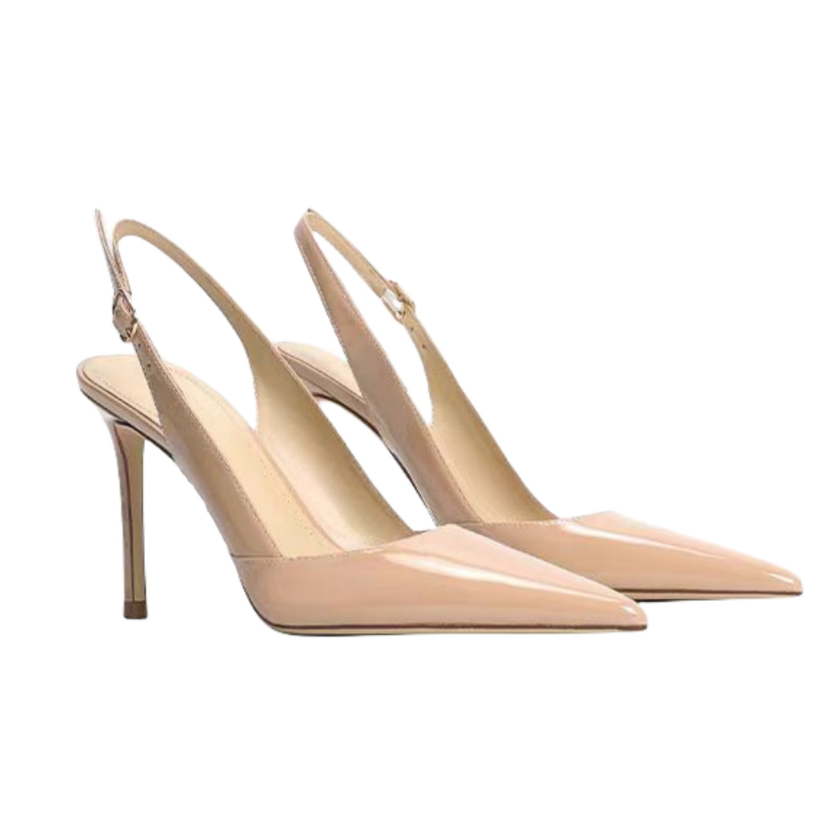 Women's Peep Toe Dress Sandals - 7cm Slim Heel Office Pumps with Adjustable Ankle Strap C260204