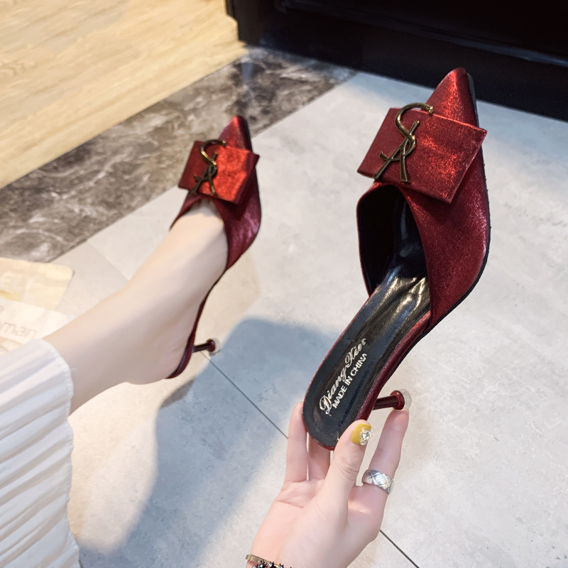 new free shipping designer Sandals for woman luxury outdoor breathable black blue shoes party Y2K 6cm Stiletto Heel Dress