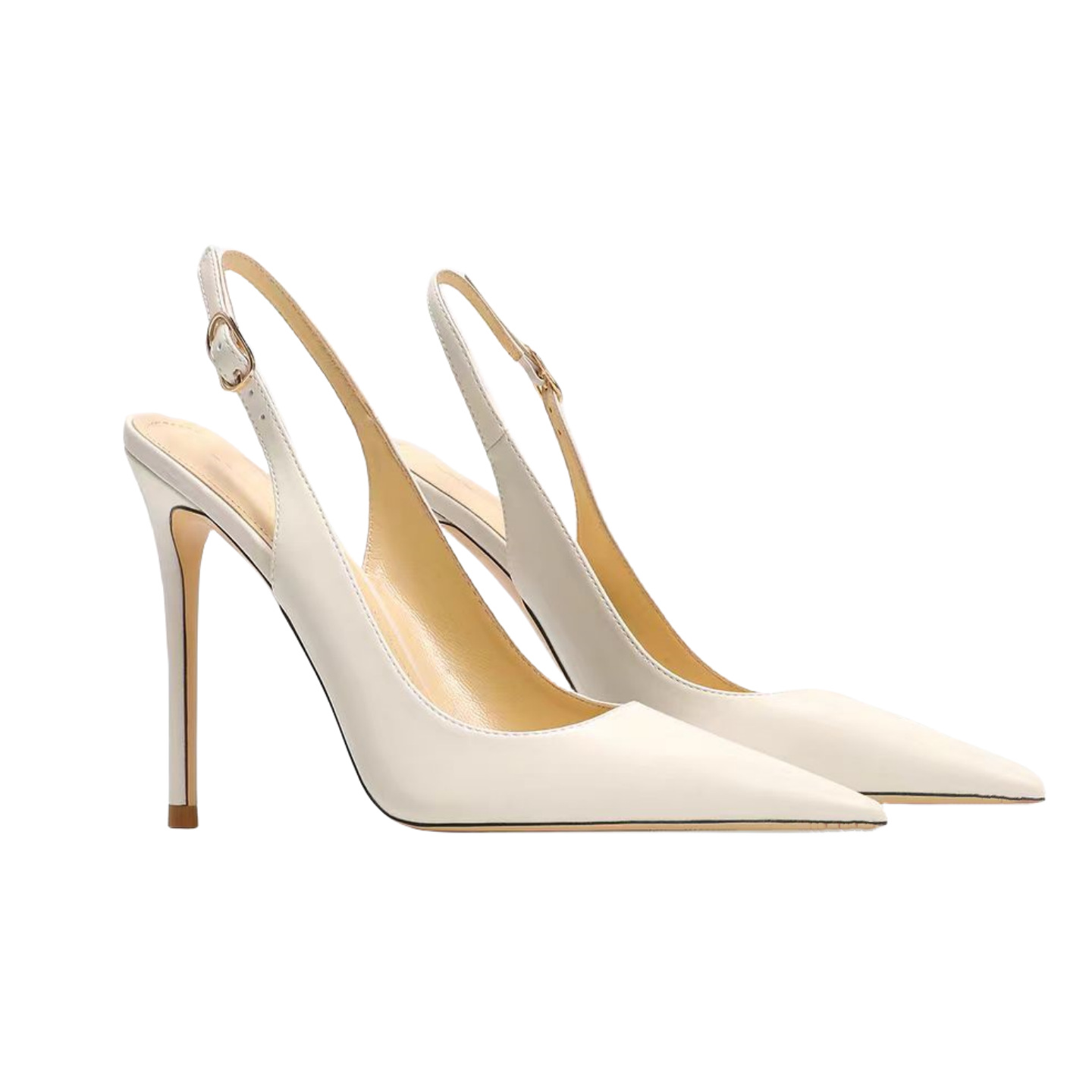 Women's Pointed Toe Office Sandals - 8cm Slim Heel with T-Bar Ankle Strap (Professional Business Pumps)