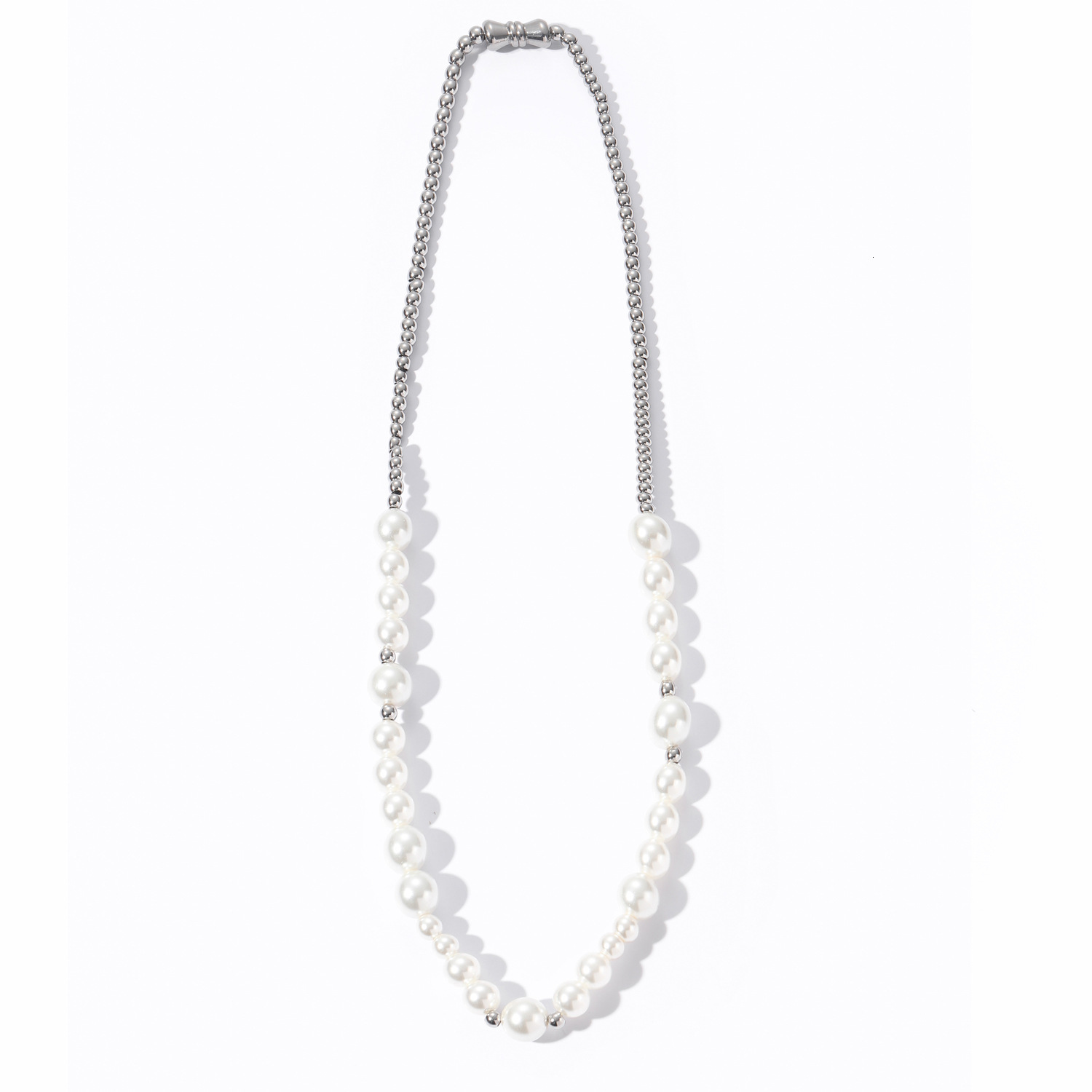 New Arrival Sale Hip Hop Pearl Necklace Celebrity Inspired High Quality Men's Streetwear Collarbone Chain Pass the diamond tester