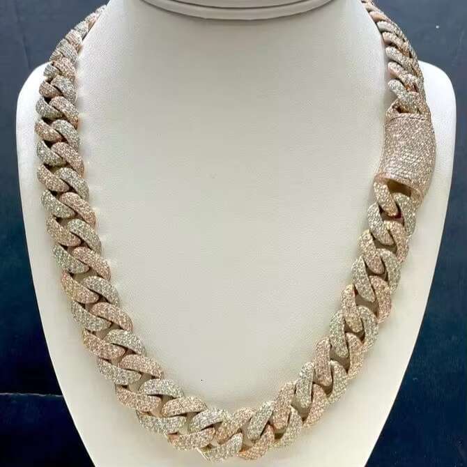 Bold Stylish Mens Fine Jewelry Collection Masculine 925 Sterling Silver Cuban Chains Moissanite Diamond Main Hip Hop Style