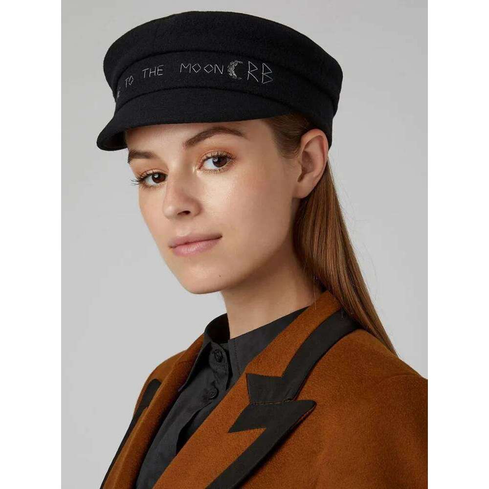 New Winter Women Hats Newsboy Flat letter Militray Caps British Vintage Visor cap