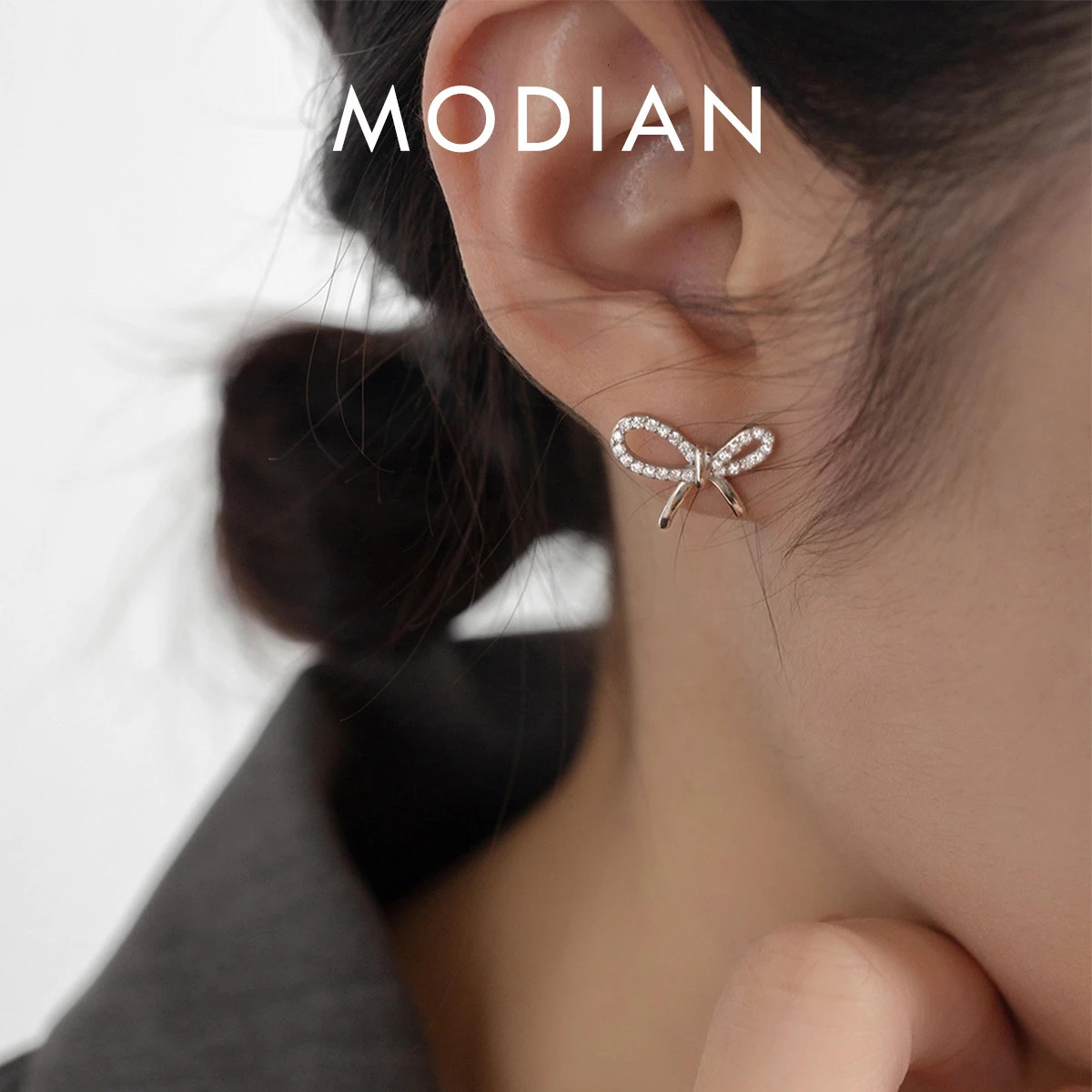 Modian 925 Sterling Silver Pave Impieta