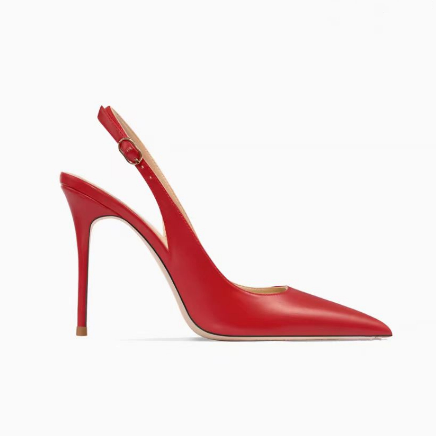 Women's Pointed Toe Office Sandals - 8cm Slim Heel with T-Bar Ankle Strap (Professional Business Pumps)