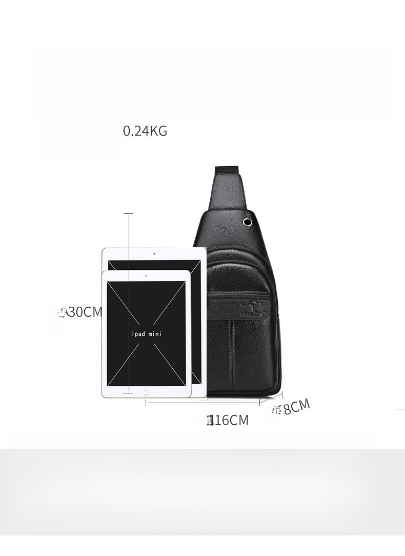 Free Shipping Designer Bag Men's Crossbody Bag Fashion Leather Chest Trendy Brand Backpack Luxury Large Capacity Shoulder Single