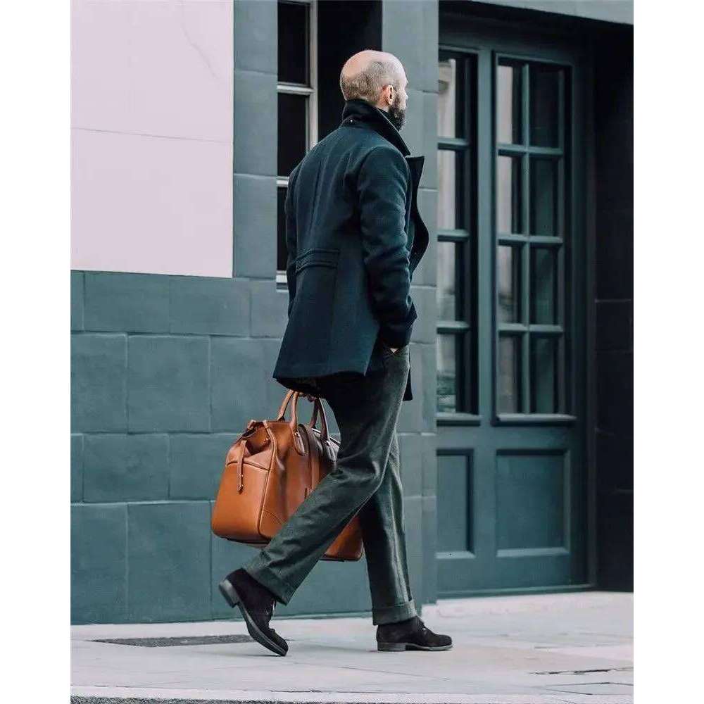 Designer Clothing New Mens Peacoat Long-Sleeved Tweed Coat Autumn And Winter Fashion Solid Color Long Overcoats Large Size Male Jackets Fashion