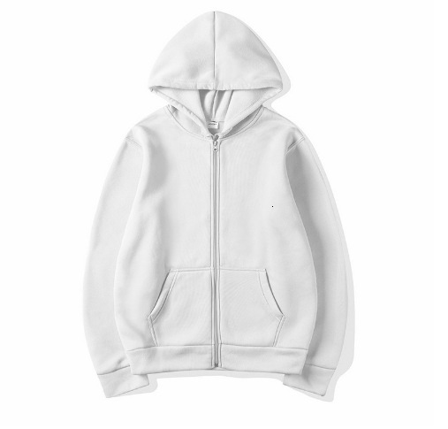 Cardigan Hoodie Sweatshirt Solid Color Sportswear Top Autumn Winter Unisex Zip-Up Shirt