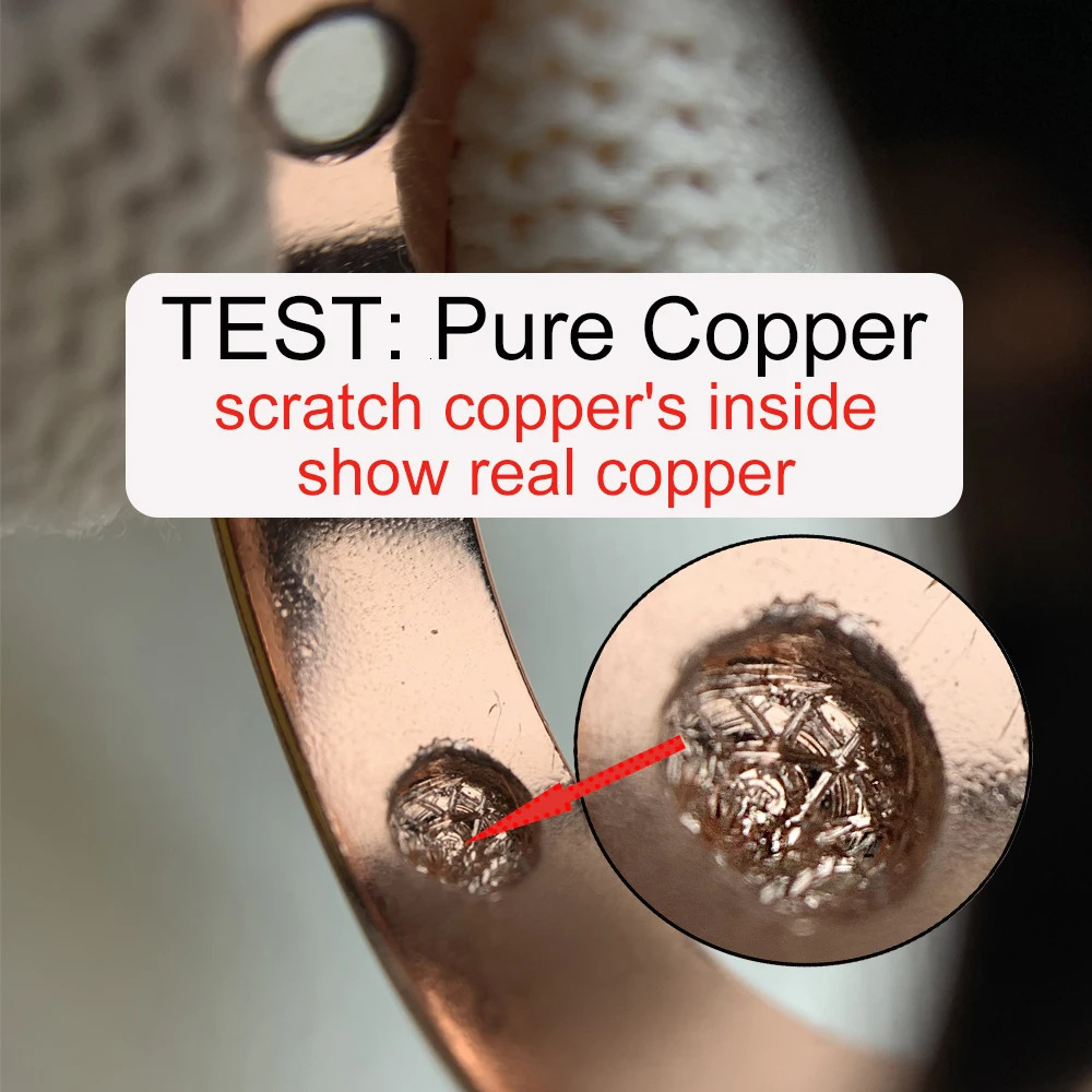 Vinterly Pure Copper Magnetic Rings for Women Men 6mm Health Energy Finger Open Cuff Adjustable Jewelry High Magnet Resizable 250624