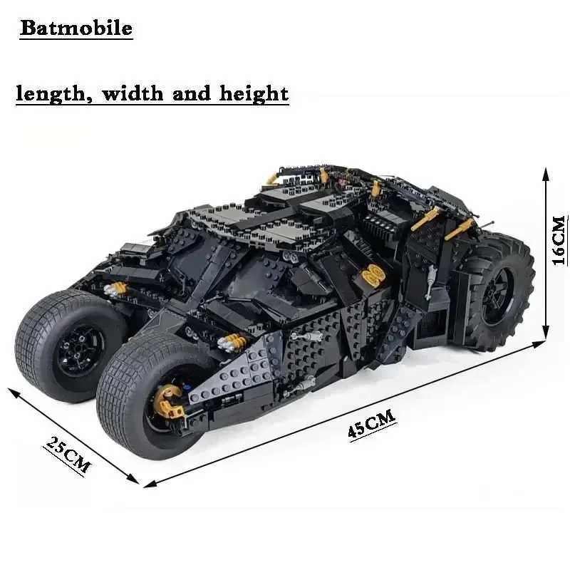 NO BOX 2049 PCS Compatible 76240 76023 83663 Tumbler Black Sports Car Building Blocks Bricks Toy Birthday Christmas Gift Y250628