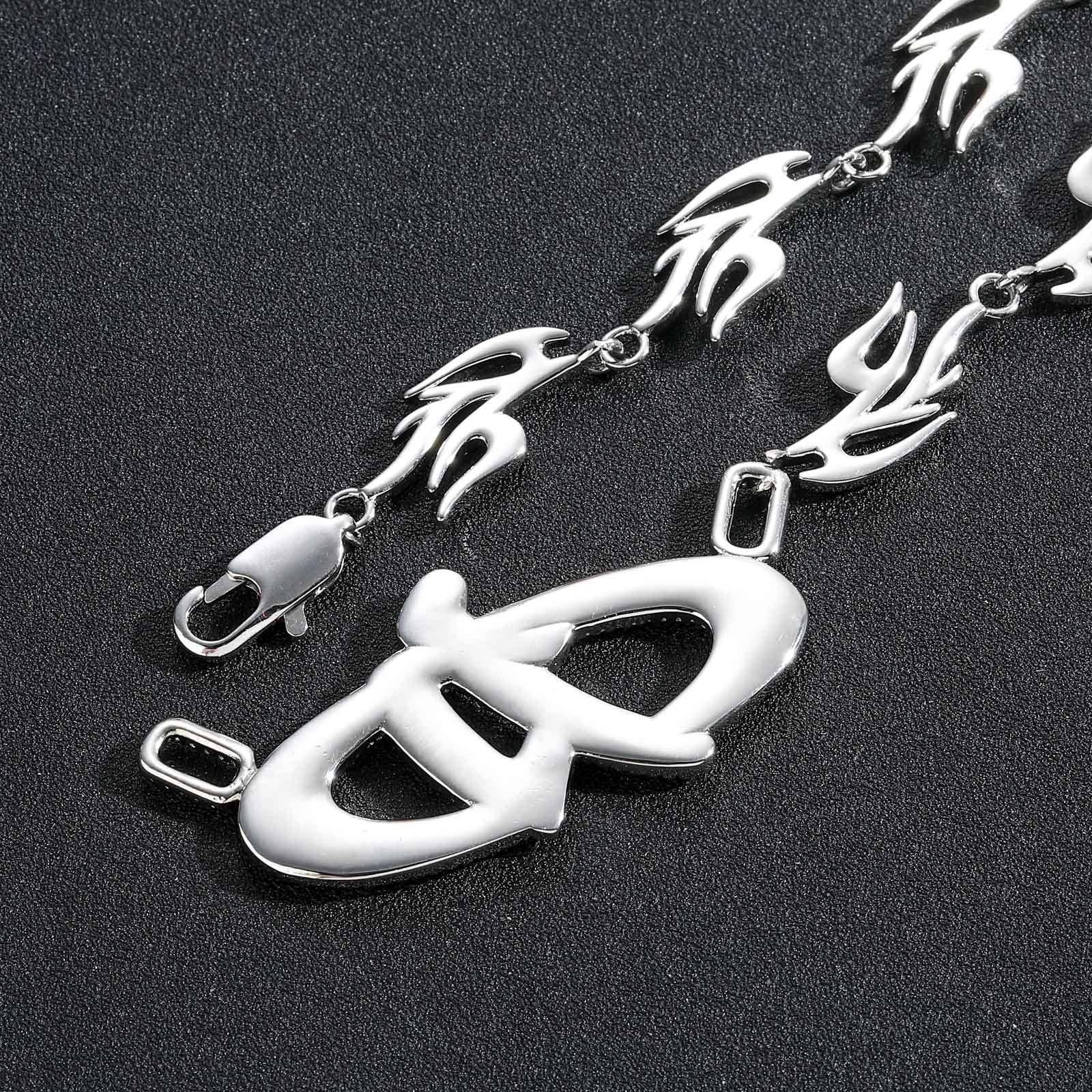 New Hip Hop Power Iced Out Mens Streetwear Rapper Niche Moissanite Swallow Bling Bling Necklace Pass the diamond tester