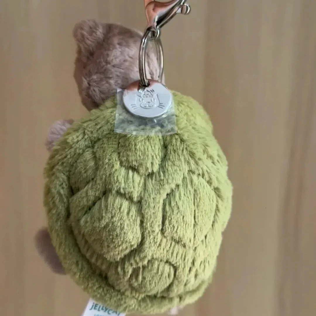 Jelly Mr.Timmy Turtle Cat Pendant Keychain Cute Bag Doll Plush Toy Key Ring Turtle Plush Toy Baby Doll Cute decoration Gifts 250626