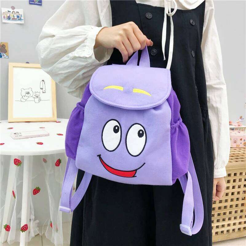 Dora Explorer Backpack Rescue Bag with Map,Pre-Kindergarten Toys Purple Christmas Gifts