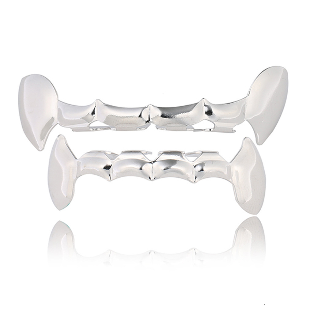 New 18K Gold Plated Pointed Fangs Hip Hop Grillz Celebrity Style High Quality Teeth Accessory