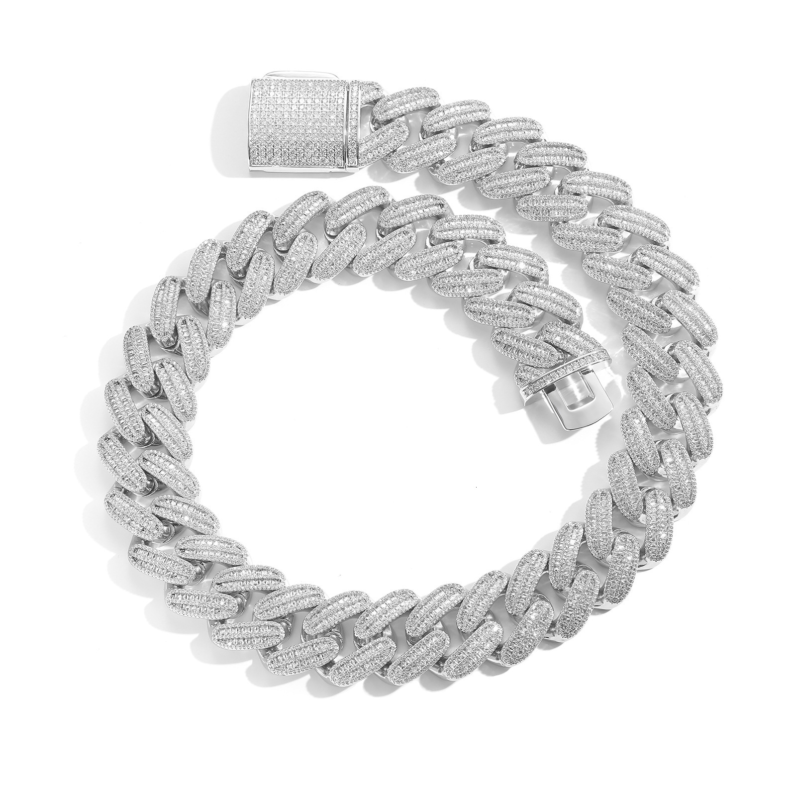 26mm Heavy Duty VVS Moissanite Iced Out Cuban Chain Hip Hop Cool Choker Men's Bling Bling Necklace Pass the diamond tester