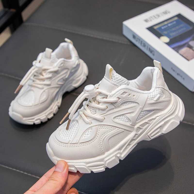 Childrens Sneakers for Boys and Girls Casual White School Tennis Shoes Non-slip Simple Kids School Running Sneakers Classic Y250629