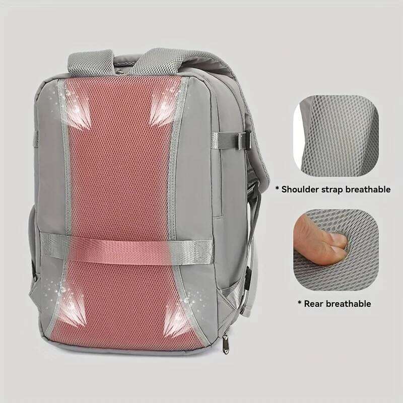 15-Inch Laptop Backpack Airline-Approved Durable Oxford Material Adjustable Strap Shoe Compartment Perfect for Travel