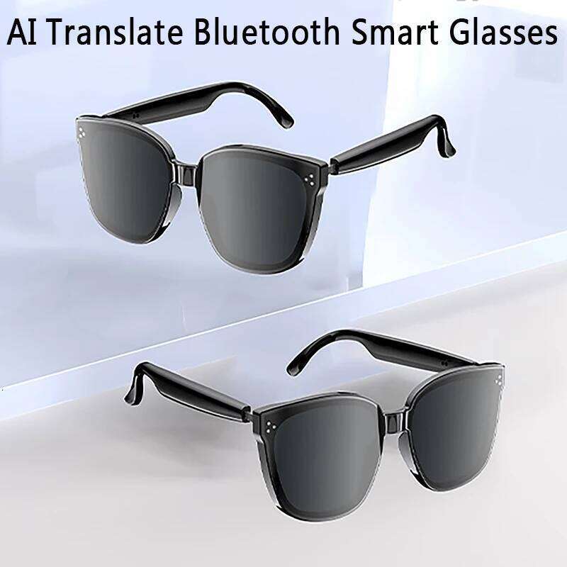 Smart AI,Bluetooth Music With 140+ Translation,Ultraviolet-proof Lenses,Camera Glasses For Travel Meeting