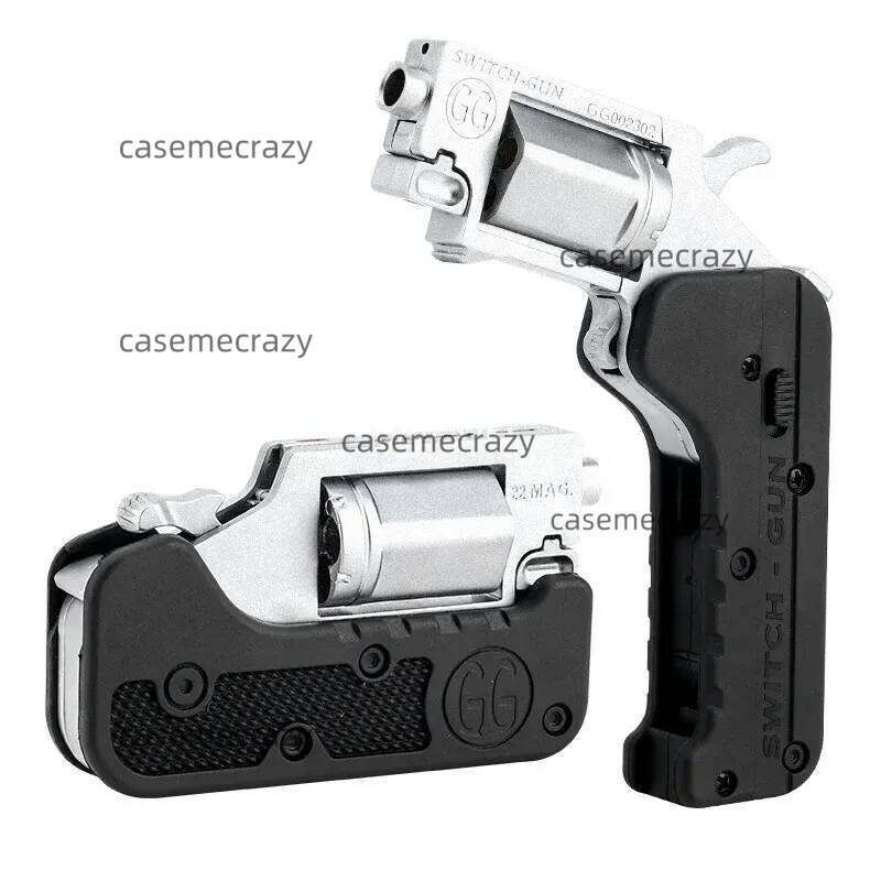 Shell Ejected Alloy Pistol Foldable Ghost Revoer Burst Model Toy Gun Adult Birthday Gift