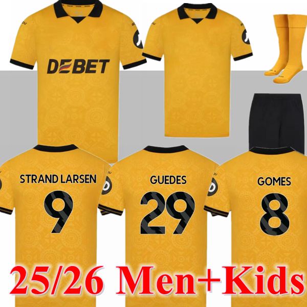 2025 26 WoLvErHaMpToNes WoLvEs 25 26 soccer jerseys NETO HEE CHAN CUNHA KALAJDZIC AIT-NOURI N.SEMEDO JOSE SA S.BUENO GOMES DAWSON SARABIA football shirts