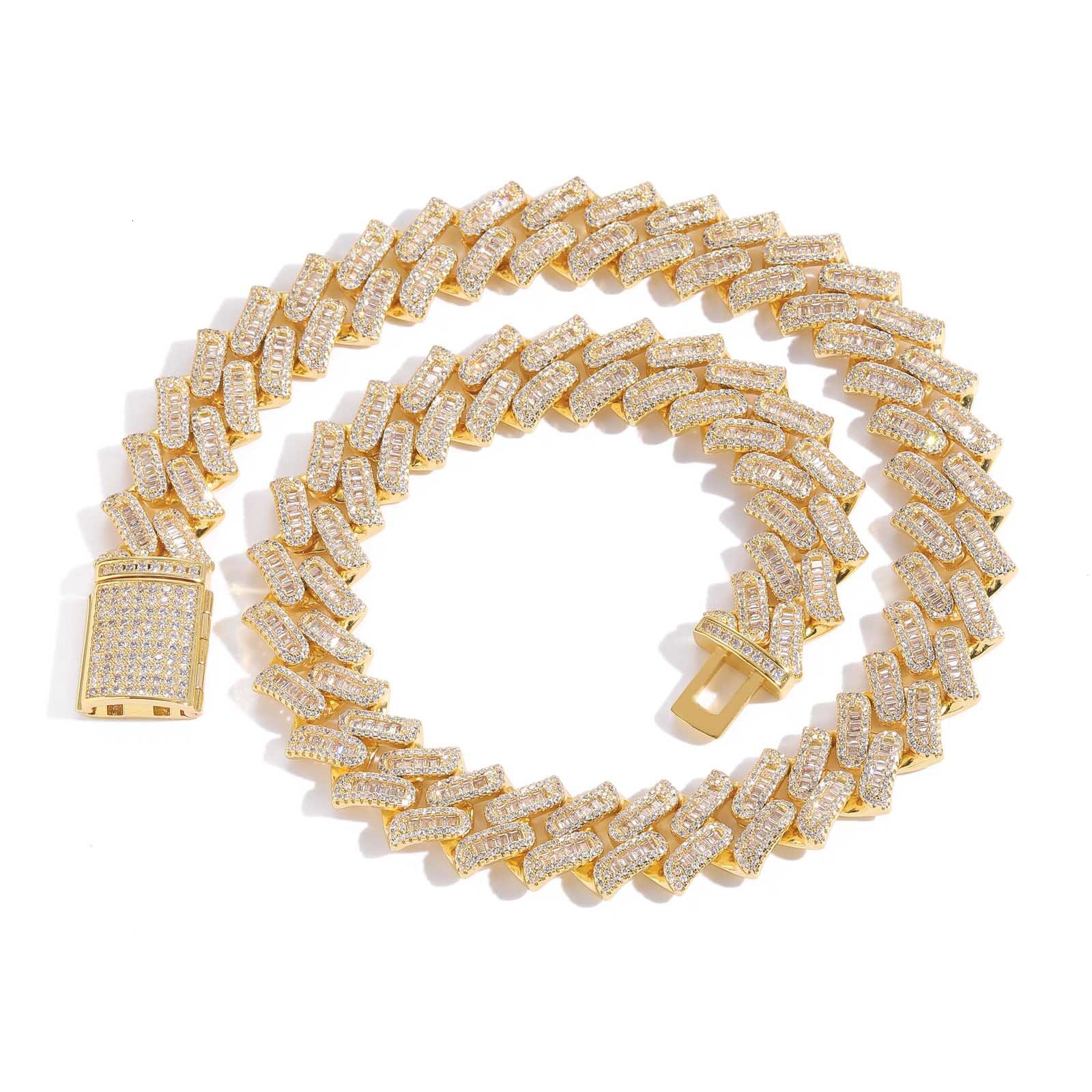Hip Hop 16MM Thorn Cuban Link Chain T-Cut Moissanite with Miami Clasp Men's Trendy Necklace Iced Out Premium Quality Pass the diamond tester