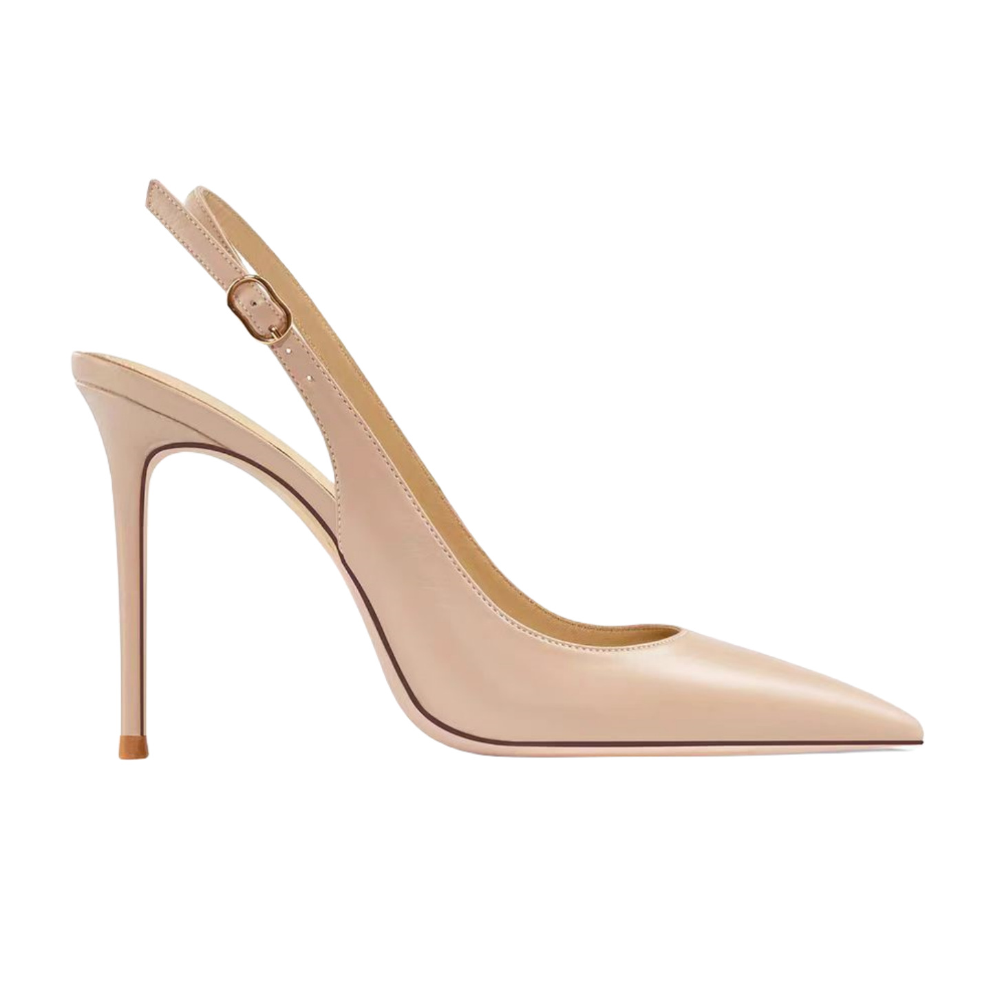 Women's Pointed Toe Office Sandals - 8cm Slim Heel with T-Bar Ankle Strap (Professional Business Pumps)