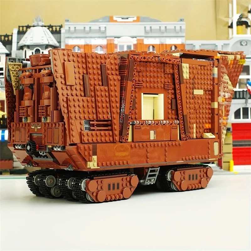 Famous Movie Scene Desert City Blocks Childrens Toy Sandcrawler Model Christmas Building Blocks MOC-75059 Educational Toys Gift Y250628