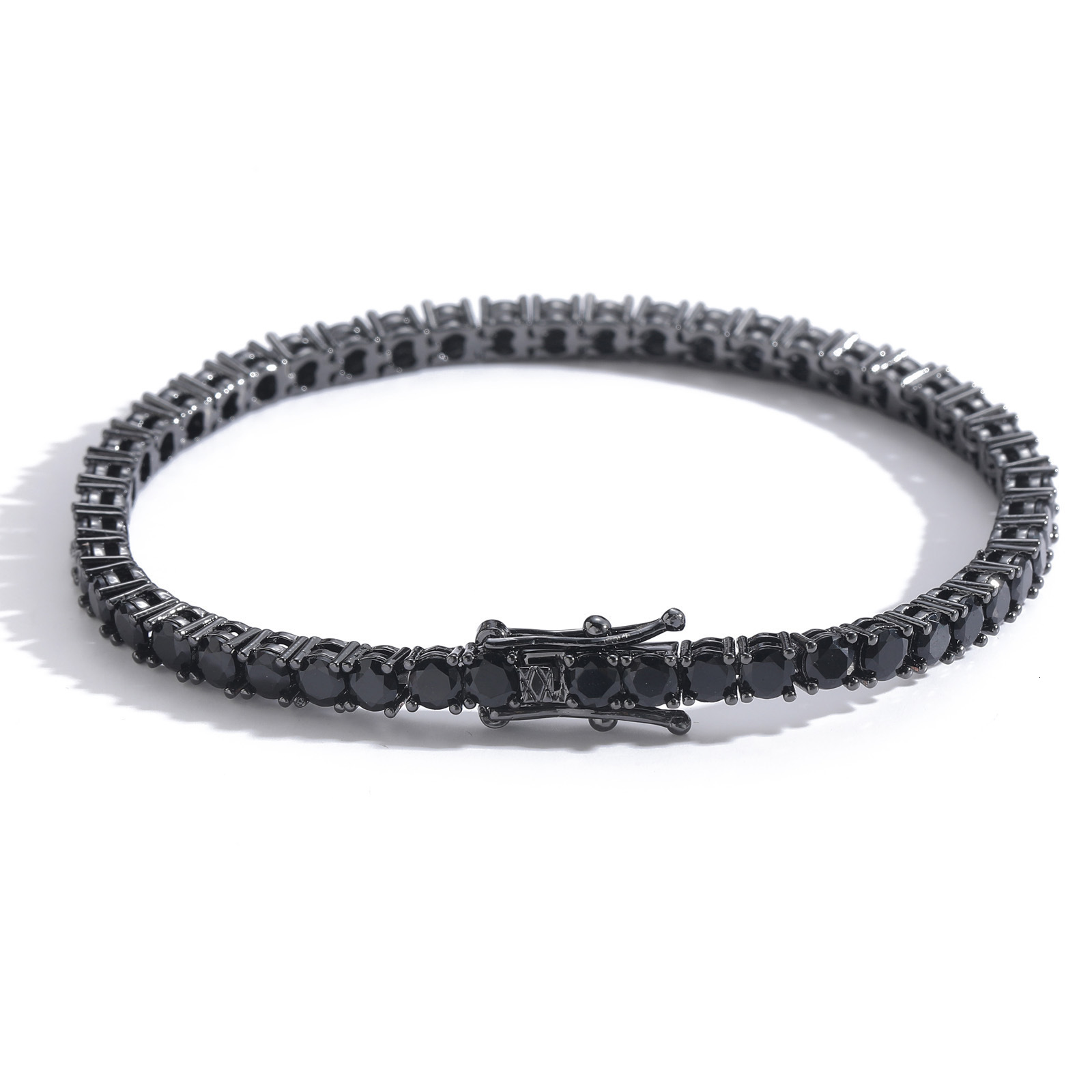 Luxury Jewelry Hip Hop Tennis Chain Gun Black 4mm Black Moissanite Iced Out Premium Streetwear Brand Men's Hip Hop Necklace Pass the diamond test