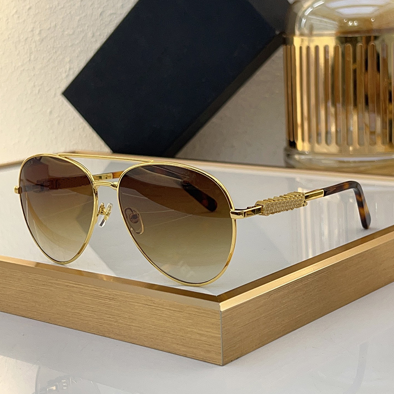 Designer Pilot Sunglasses For Women Golden Metal Frame Gradient lenses Sunglasses Men CH luxury brand Sunglasses perfect for work and leisure vacation 4284 with box