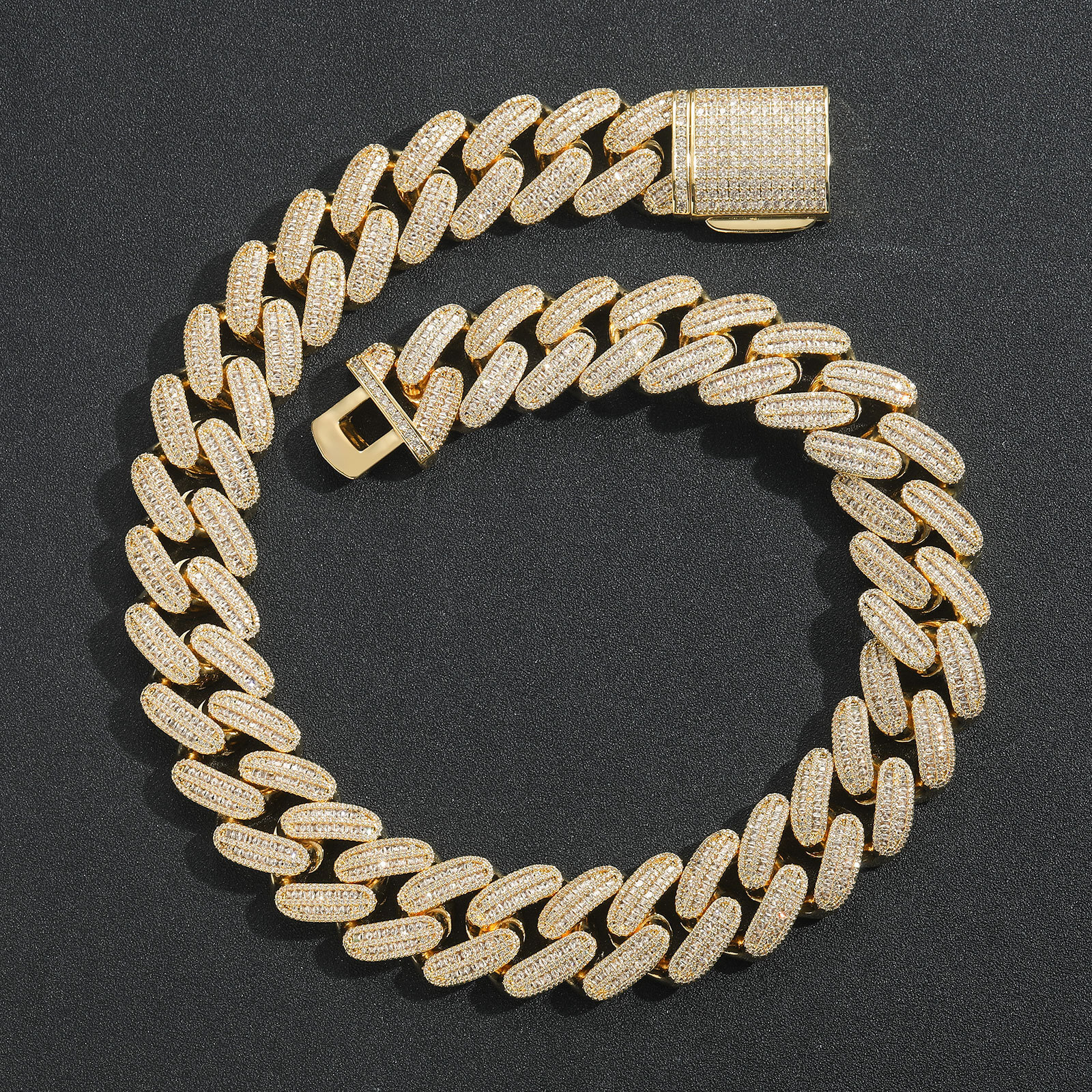 26mm Heavy Duty VVS Moissanite Iced Out Cuban Chain Hip Hop Cool Choker Men's Bling Bling Necklace Pass the diamond tester