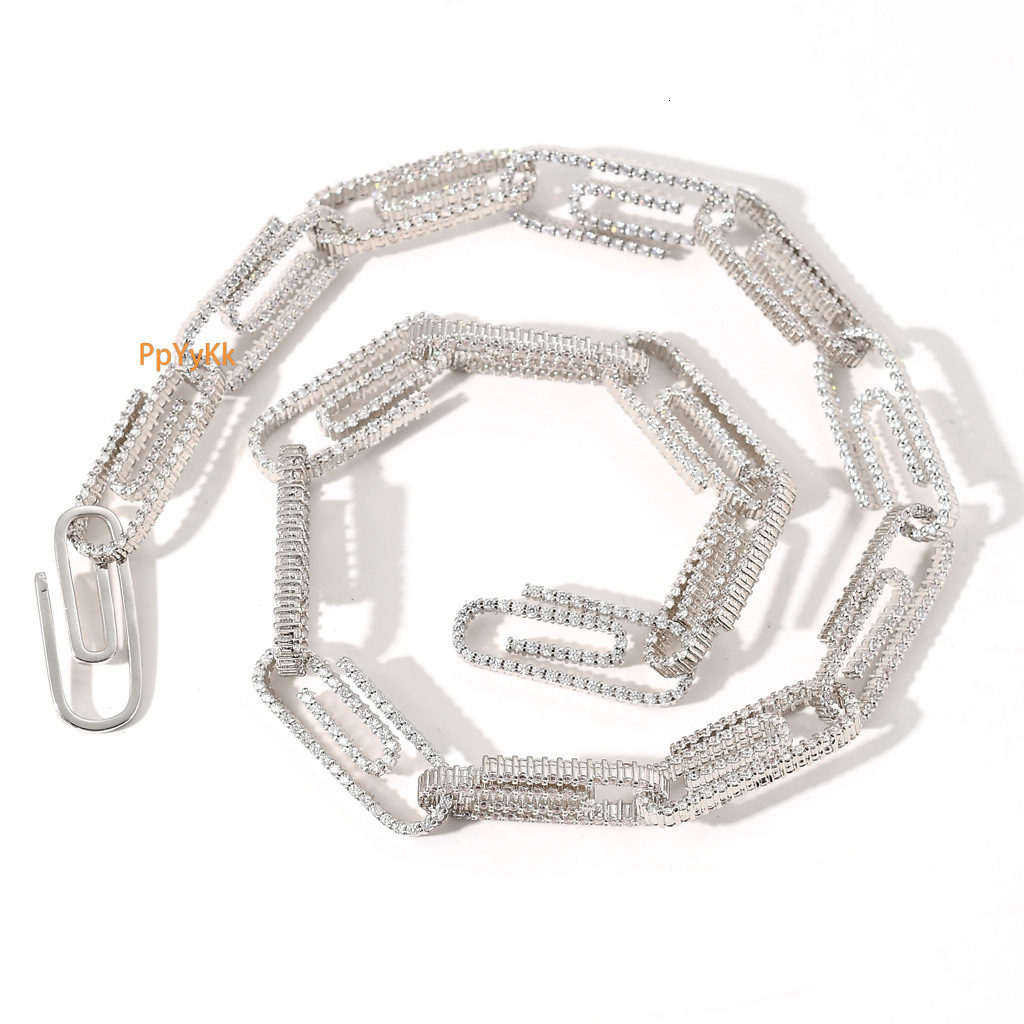 New Men Paperclip Clasp 10mm Hiphop Choker Unique Couple High Quality Accessory Pass the diamond tester