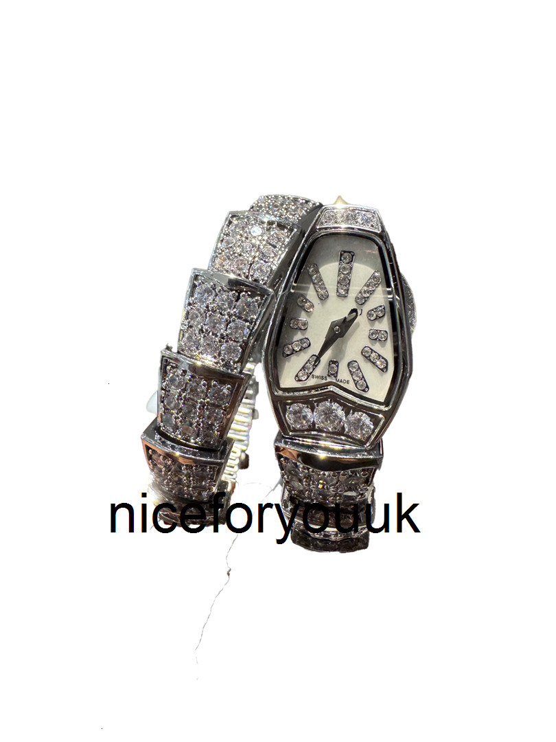 serpents shell gorgeous luxury women watches watch ladies quartz dial snake-shaped diamond designer classic bracelet EI36