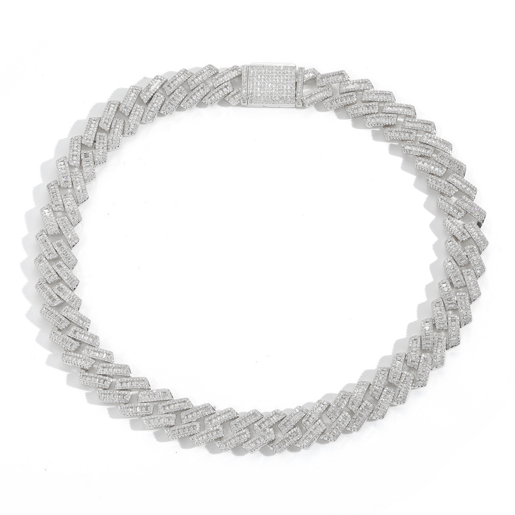16mm Iced Out Cuban Chain Hip Hop Necklace Men Niche Moissanite Accessory Pass the diamond tester