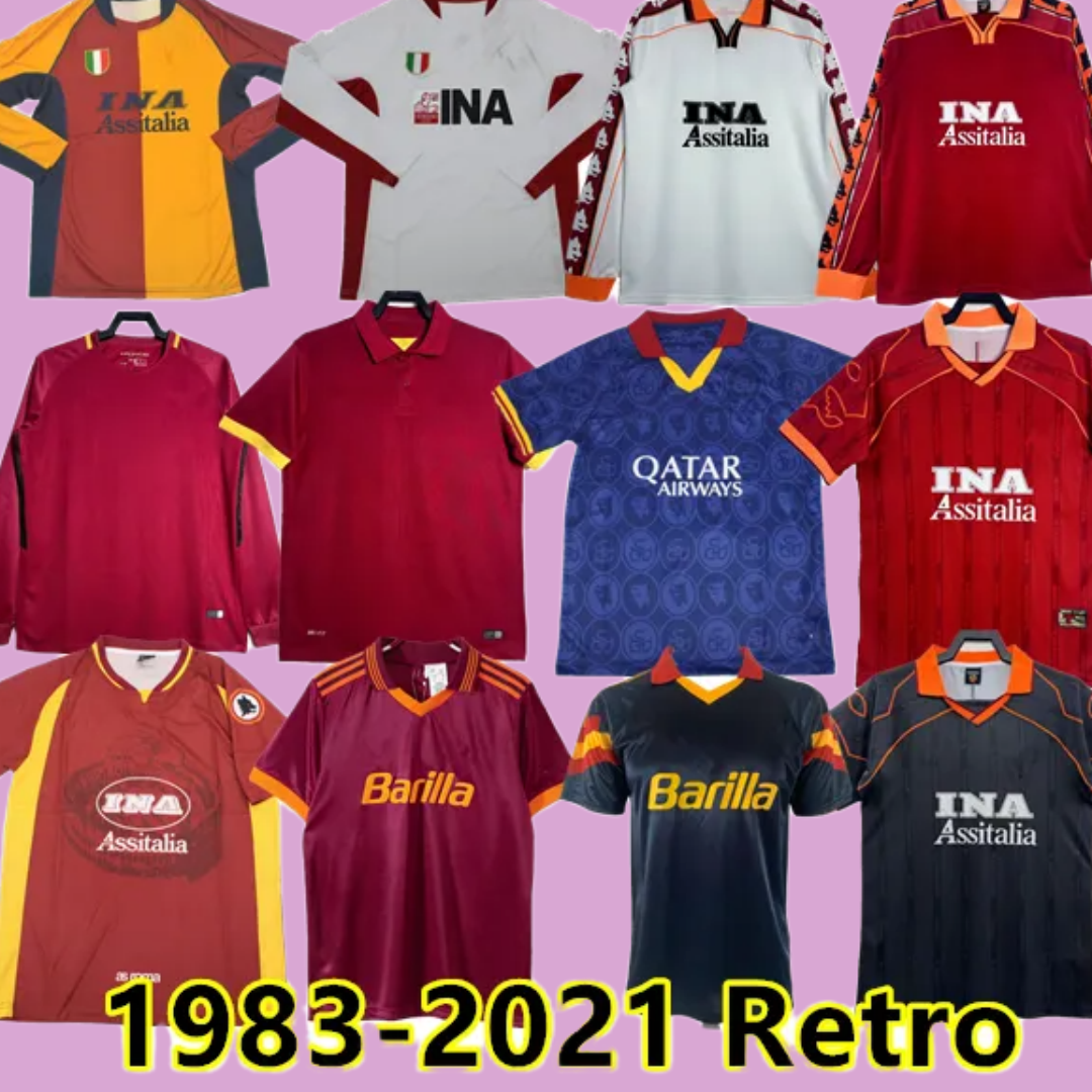 Roma jerseys 2020-21 Retro soccer jersey TOTTI football shirt 89 90 91 92 94 95 96 98 99 20 21 BATISTUTA jersey Classic maillot de foot Nakata Montella