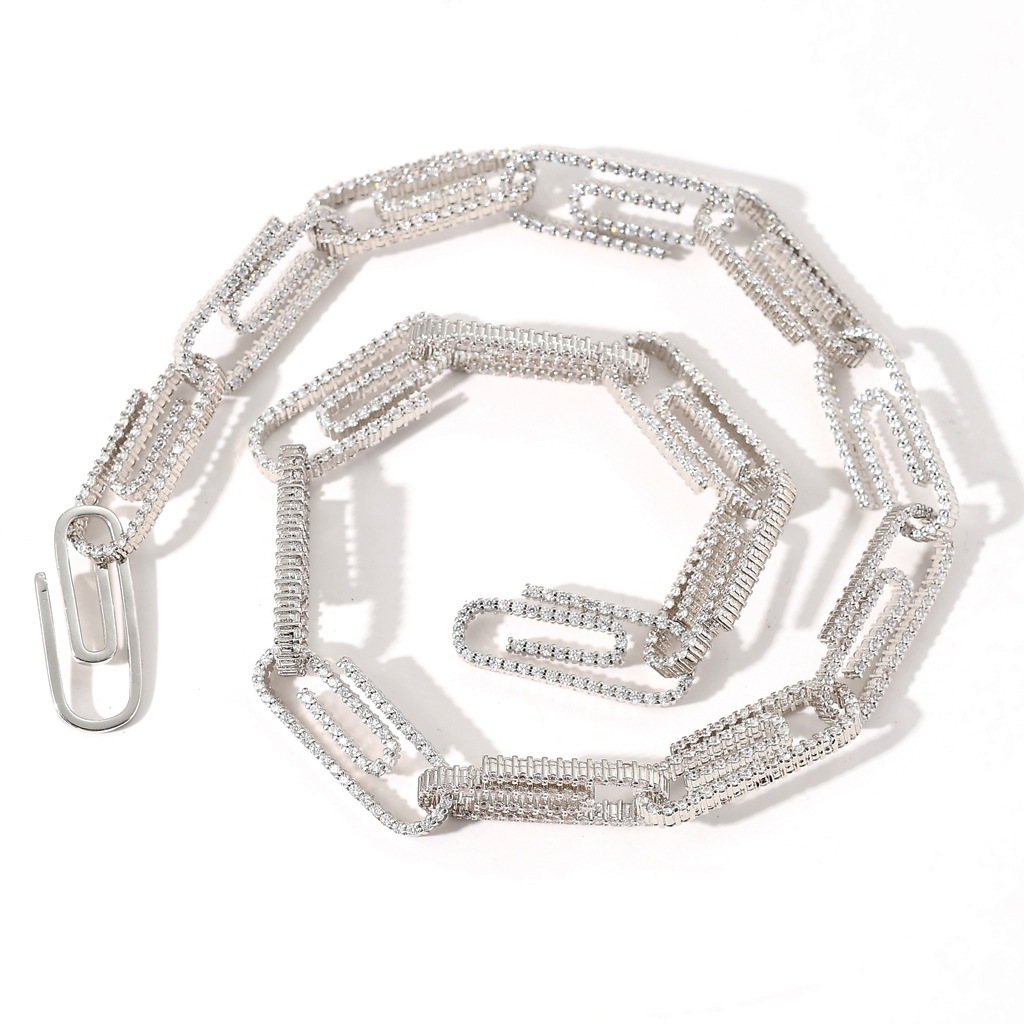 New Men Paperclip Clasp 10mm Hiphop Choker Unique Couple High Quality Accessory Pass the diamond tester