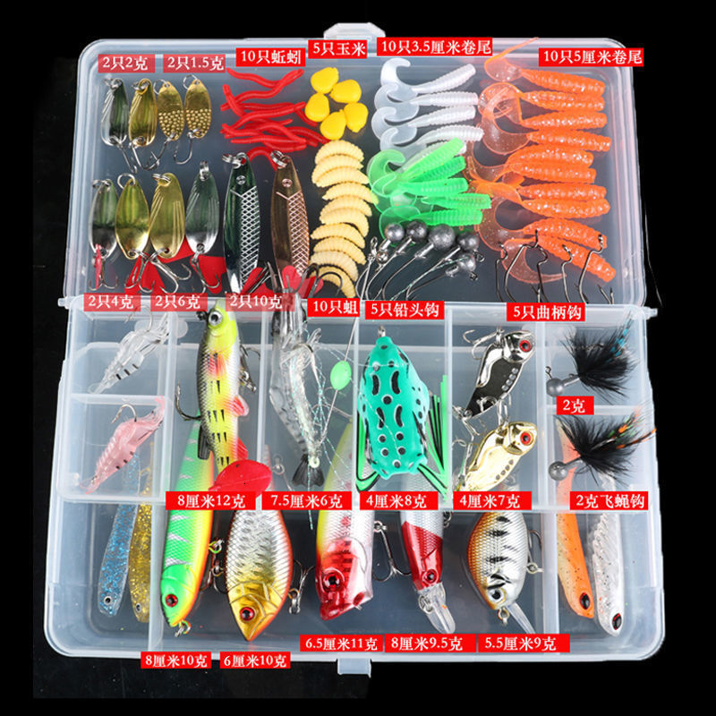 Baits Lures Fishing Lure Set 164pcs Mixed Spoon VIB Lure Kit Soft Lure Frog Minnow Popper Hooks All Fishing Accessory Fresh Water B225 230525