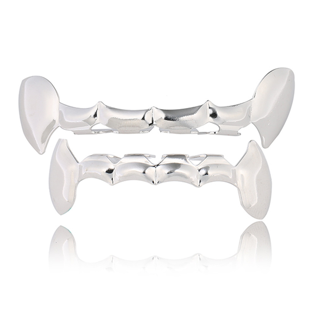 New 18K Gold Plated Pointed Fangs Hip Hop Grillz Celebrity Style High Quality Teeth Accessory