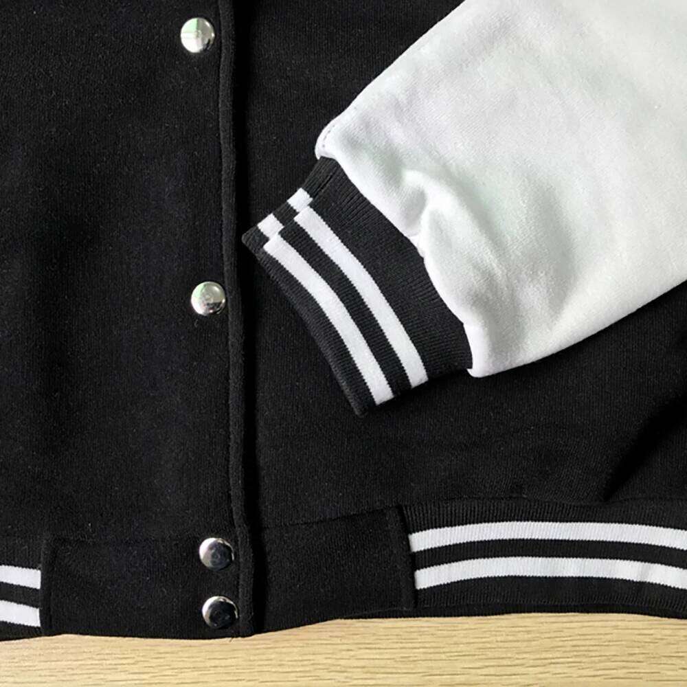 Designer Clothing Black White Solid Color Jacket Loose Oversized Casual Men Baseball Clothes Personality Street Coat Warm Fleece Jackets Fashion
