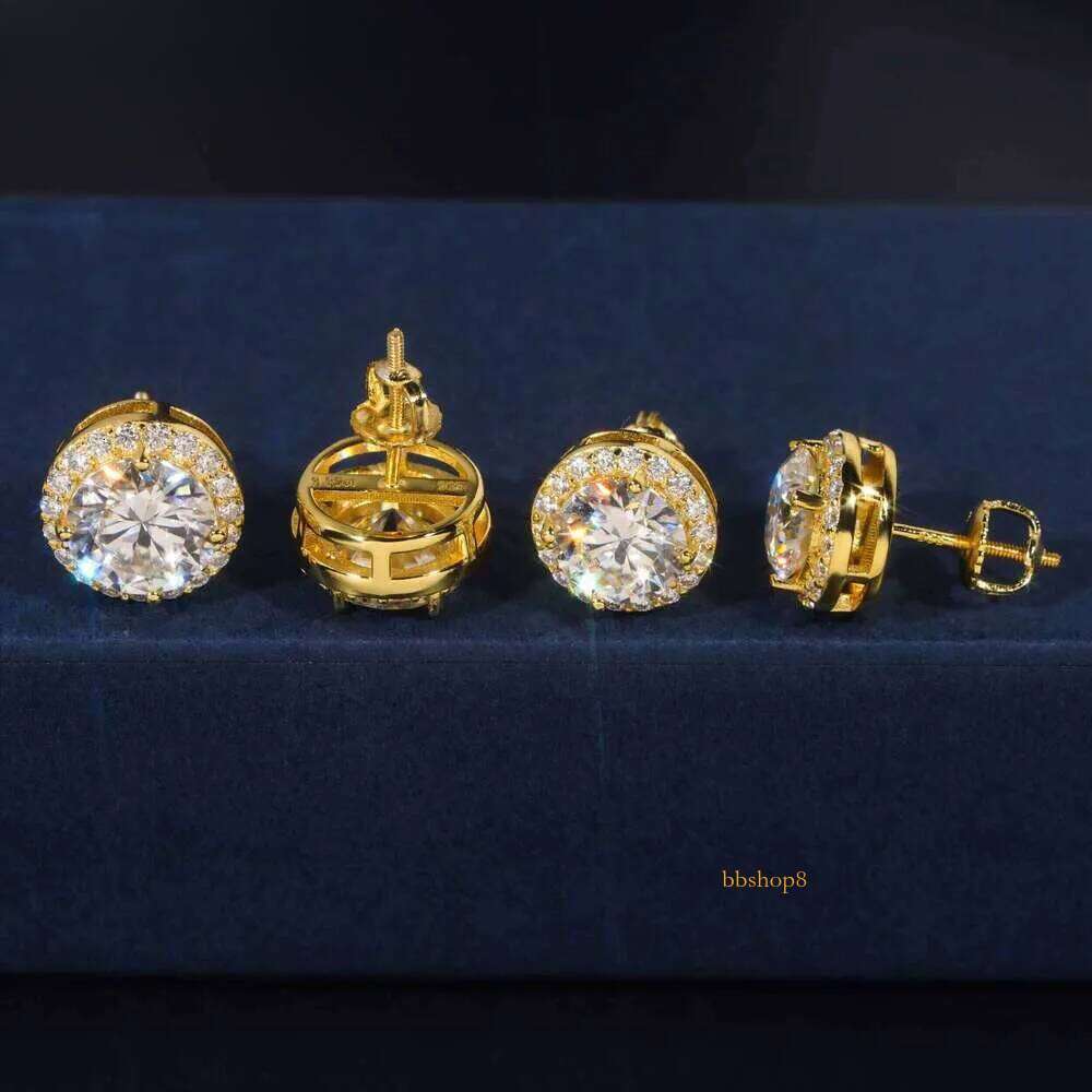 Hot Selling Hip Hop Style 6.5MM 8MM 9MM Sier Halo Moissanite