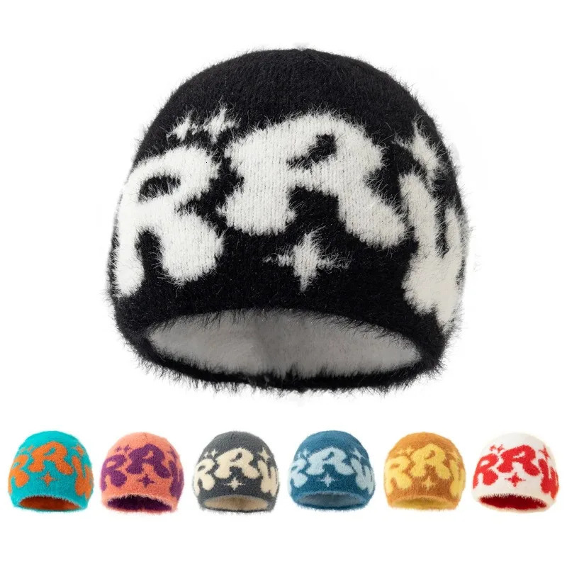 Mea Culpas Beanies for Women Men RRW Couple Y2K Knitted Hats Ins Fashion Bonnet Boys Hip Hop Skullies Hoods Hats Accessories 250627