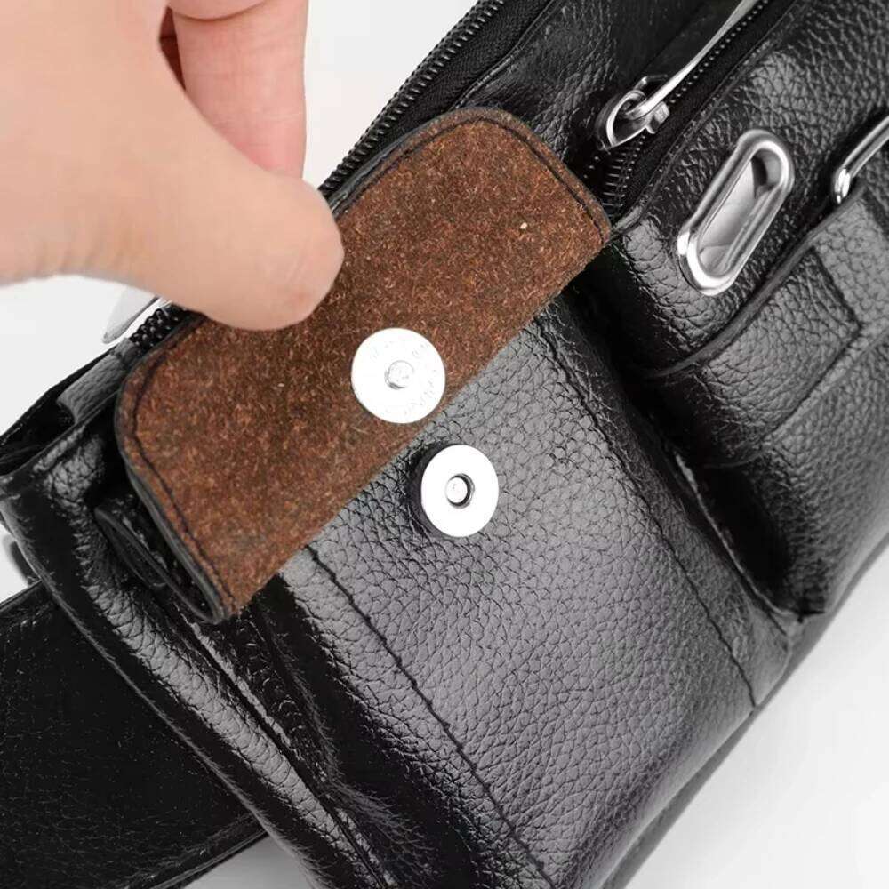 Trendy PU Leather Waterproof Waist Korean Lightweight Travel Casual Nylon Crossbody Bag