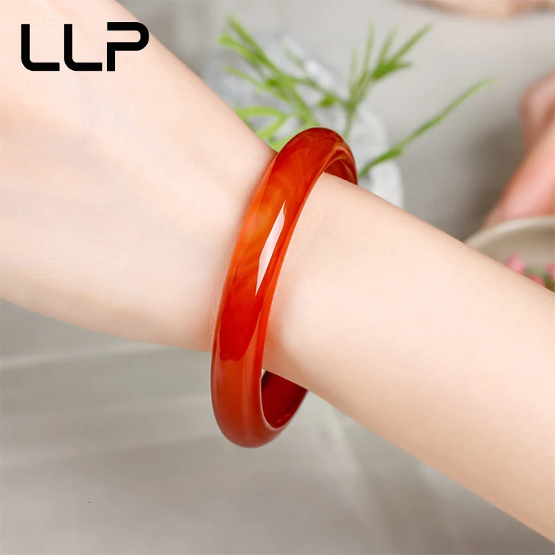 Natural Ice agate Jade Crystal Pattern Bracelet Fashion Women Quality Jewelry Holiday Gifts 250626